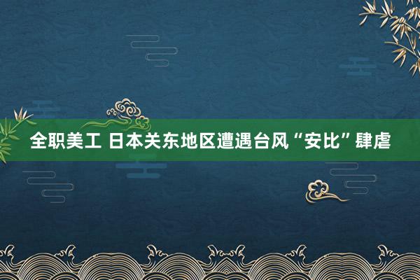 全职美工 日本关东地区遭遇台风“安比”肆虐