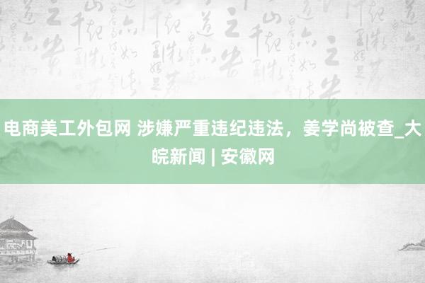 电商美工外包网 涉嫌严重违纪违法，姜学尚被查_大皖新闻 | 安徽网